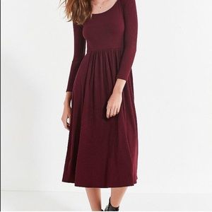 UO Off-The-Shoulder Knit Midi Dress
